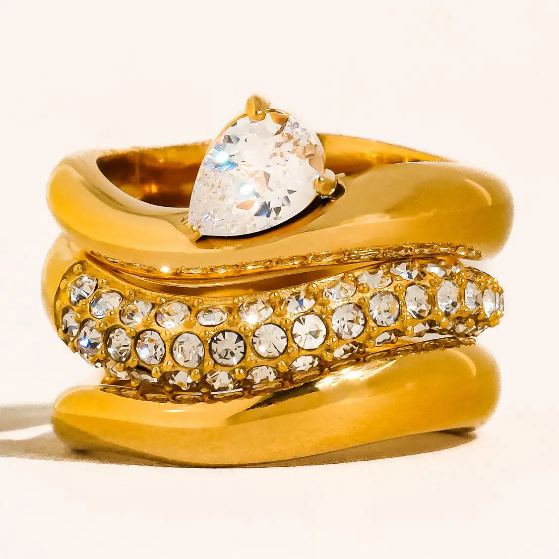 Dråbeformet Ring